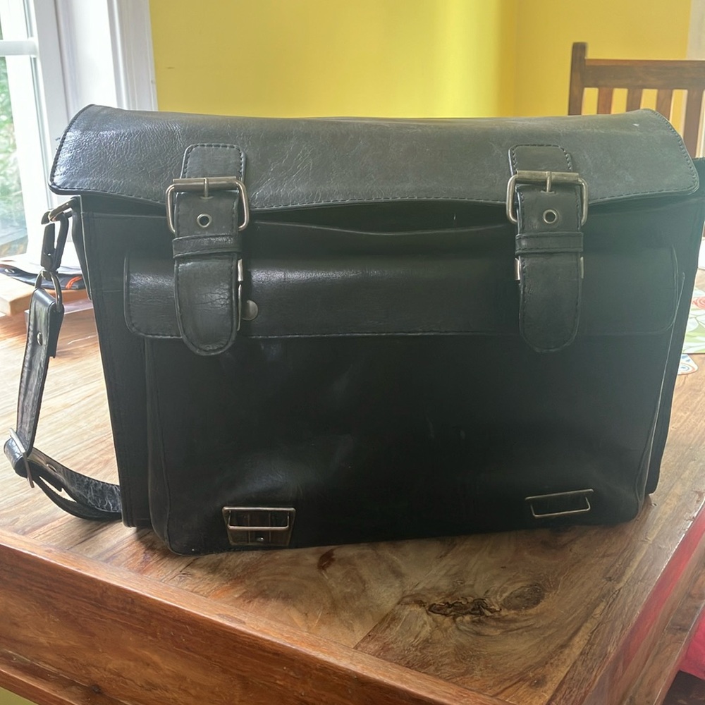Genuine German, leather workbag/ satchel.